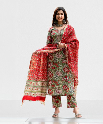NIVATEX Women Kurti Pant Attached Dupatta Set