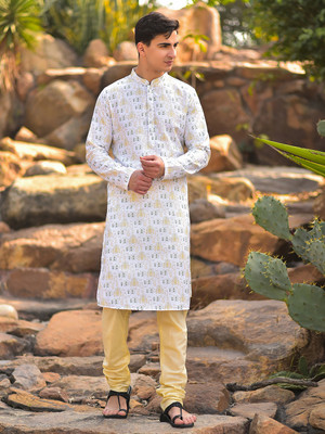 HOUSE OF DEYANN Men Kurta Churidar Set