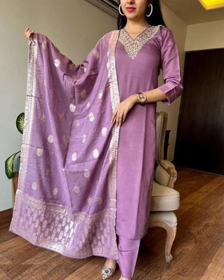 HOUSE OF COMMON Solid Kurta, Trouser/Pant & Dupatta Set