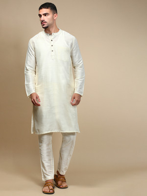WHITE HEART Men Kurta Pyjama Set