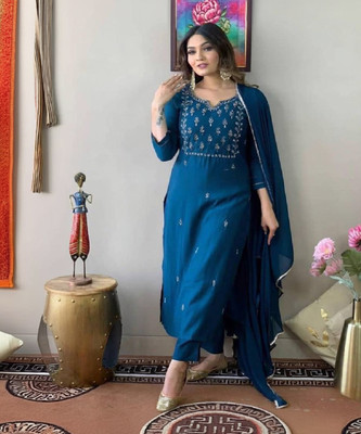 Imlie Women Kurti Pant Dupatta Set