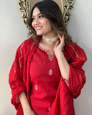 THE52 Women Kurta Pant Dupatta Set