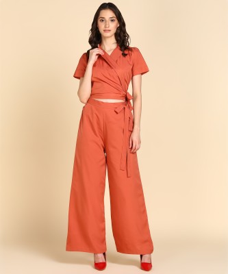 Rudraaksha Women Crop Top Palazzo Set