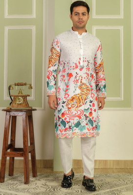 BEXARIO Men Kurta Pyjama Set