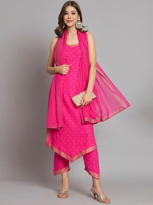 Shedika Women Kurti Palazzo Dupatta Set
