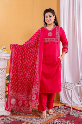ompreva Women Kurti Pant Dupatta Set