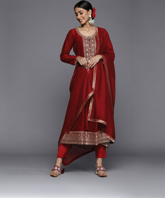 LIBAS Women Kurta Churidar Dupatta Set