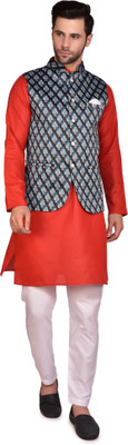 PRINTCULTR Men Kurta Pyjama Ethnic Jacket Set