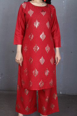 HOC's Women Kurta Palazzo Dupatta Set