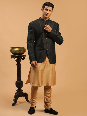 VASTRAMAY Men Kurta Pyjama Ethnic Jacket Set