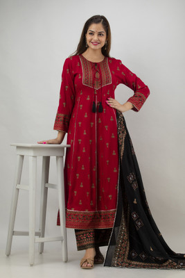 RopaDeModa Women Kurta Pant Dupatta Set