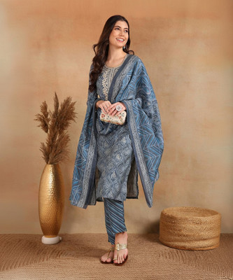 AHIKA Women Kurta Pant Dupatta Set