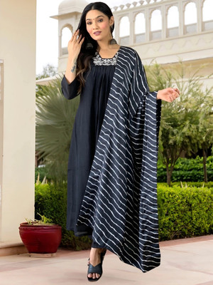 NAVLIK Women Kurti Pant Dupatta Set