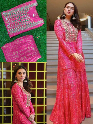 GLOREN Women Kurti Sharara Set