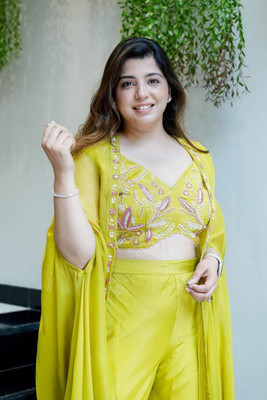 Dharm Enterprise Women Ethnic Top Palazzo Dupatta Set