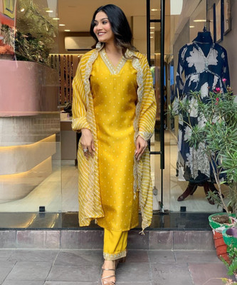 DISHWA FASHION Women Kurta Pant Dupatta Set