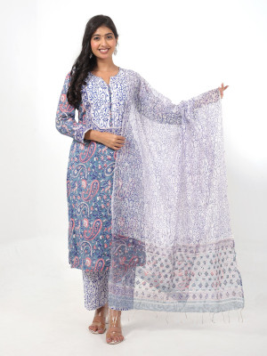 RANGRIWAZ Women Kurti Pant Dupatta Set