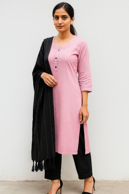 ZR Clothes Striped Kurta, Trouser/Pant & Dupatta Set