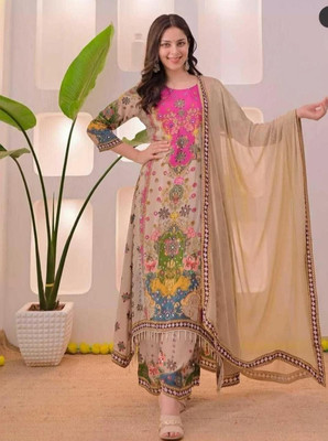 kriva fashion Women Kurta Palazzo Dupatta Set