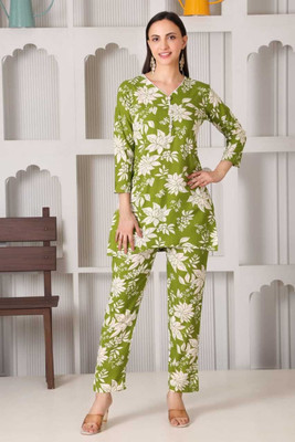 JAFA FEHSION Women Kurti Pyjama Set