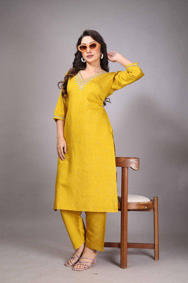 HKFASHIONS Women Kurta Pyjama Set