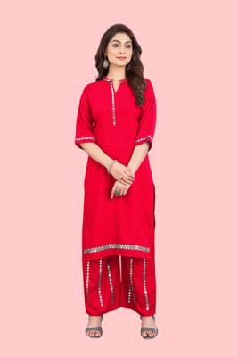 Hangerdesginer Women Kurta Palazzo Set
