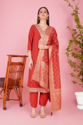 bosaru Women Kurti Pant Dupatta Set