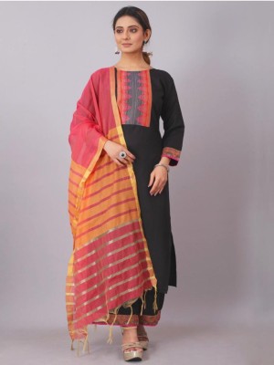 Thezaara Printed Kurta, Palazzo & Dupatta Set