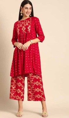 FREEDOMFASHION Women Kurta Palazzo Set