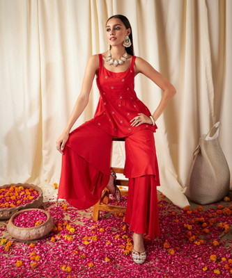 Shae by SASSAFRAS Women Ethnic Top Pant Set