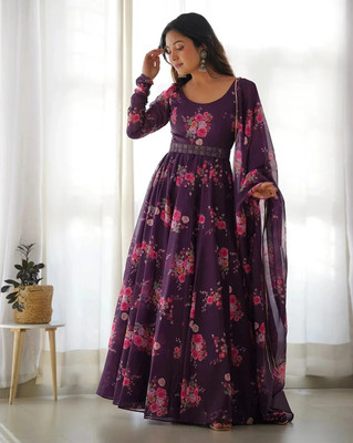 Priniti Anarkali Gown(Purple)