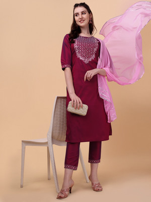 Nirvaan Women Kurti Pant Dupatta Set