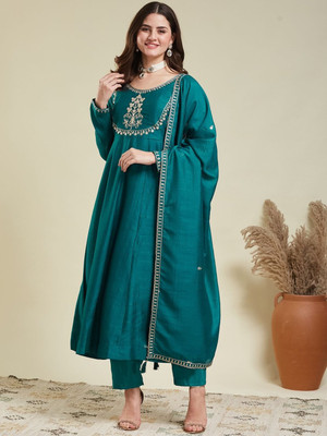 Aksharam Women Kurta Churidar Dupatta Set