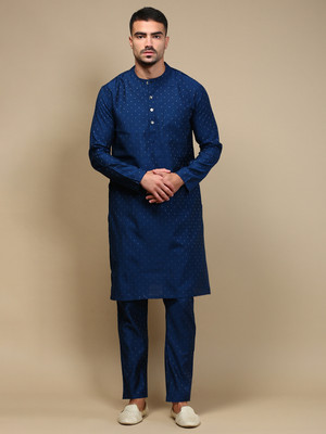 WHITE HEART Men Kurta Pyjama Set