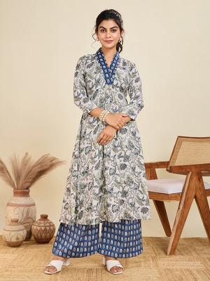 vedafab Women Kurti Palazzo Set