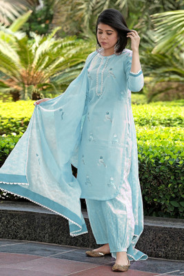 Tasrika Printed Kurta, Trouser/Pant & Dupatta Set