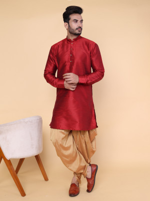 W & G Men Kurta Dhoti Pant Set