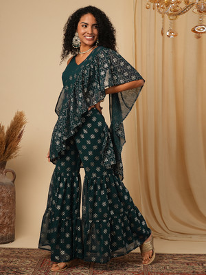 Globus Women Crop Top Sharara Set