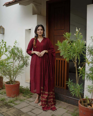 Tasrika Embroidered Kurta, Palazzo & Dupatta Set