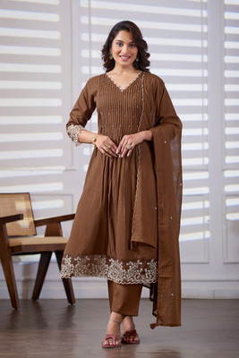 Varamya Women Ethnic Top Pant Dupatta Set