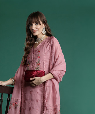 Indo Era Women Kurta Pant Dupatta Set