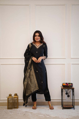 RN Fashion Embroidered Kurta, Trouser/Pant & Dupatta Set