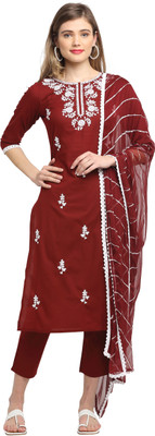 VihaanExim Women Kurta Pant Dupatta Set