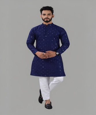 VILLAIN Men Kurta Pyjama Set