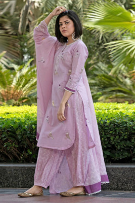 Gosriki Women Kurta Patiala Attached Dupatta Set