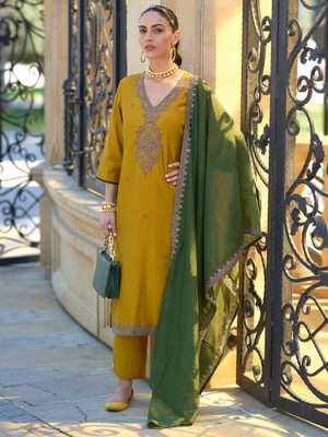 Indo Era Women Kurta Pant Dupatta Set