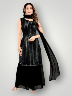 Parevadi Fashion Women Kurta Sharara Dupatta Set