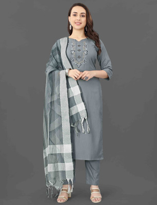 SoftTouch Embroidered Kurta, Trouser/Pant & Dupatta Set