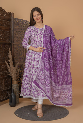 Meera Fab Women Kurta Palazzo Dupatta Set