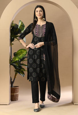LYCHNIS Printed Kurta, Trouser/Pant & Dupatta Set